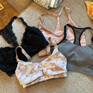 Nursing bra bundle of four- Ollie gray and target